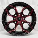 RIN 13X5.5 4-100/114.3 R1 SPORT RGW07 MACHINE BLACK+RED ET35 CB73.1 