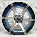 RIN 15X8.25 5-100/114.3 R1 SPORT RGW56092 MACHINE BLACK+BLUE UNDERCUT ET0 CB73.1 