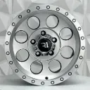 RIN 15X10 5-139.7 R1 SPORT QC812 MATTE BLACK MACHINE FACE MACHINE LIP+DOTS* ET-44 CB110
