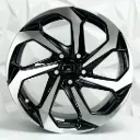 RIN 16X7 5-112 R1 SPORT 1066 BLACK MACHINE FACE ET15 CB73.1