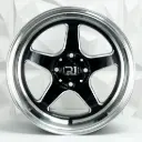 RIN 15X7 4-100 R1 SPORT DX425/689 BLACK MILLING WINDOW MACHINE LIP ET35 CB73.1