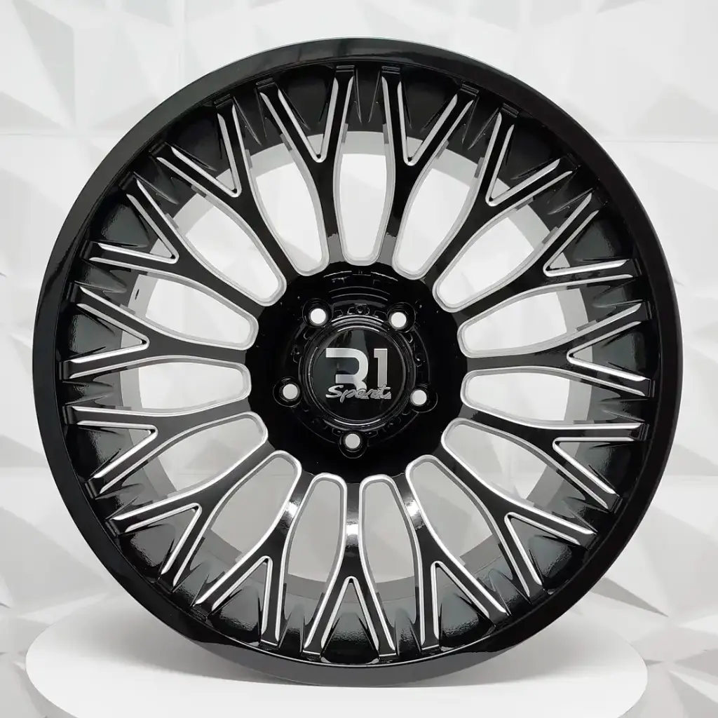 RIN 22X12 5-139.7 R1 SPORT 1014 BLACK MILLING ET-44 CB70.1