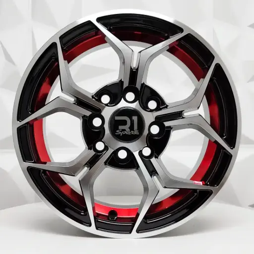 [136563] RIN 13X5.5 4-100/114.3 R1 SPORT 771 BLACK MF+RED UNDERCUR ET30 CB73.1 