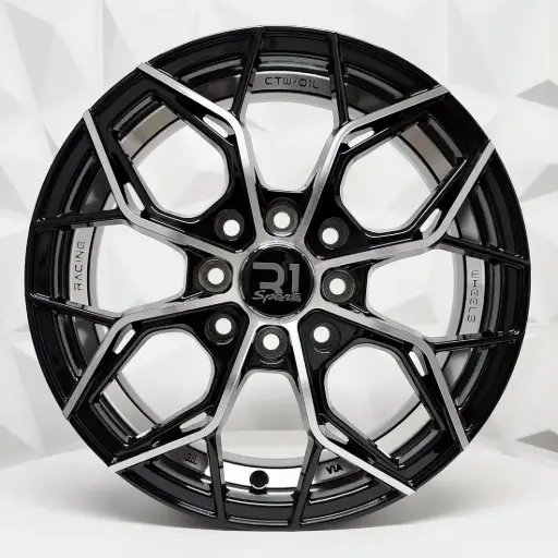 [148574] RIN 14X5.5 4-100/114.3 R1 SPORT RGW07 MACHINE BLACK+UNDERCUT ET38 CB73.1 