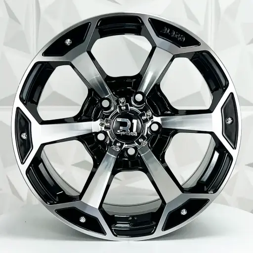 [160592] RIN 16X8 5-135 R1 SPORT 6989 BLACK MACHINE FACE ET0 CB87.1